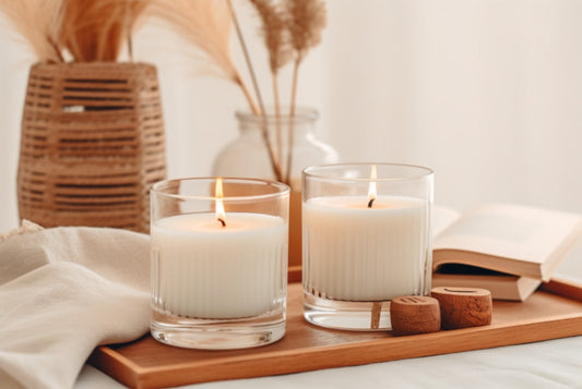 how to make candles such as the two in this image