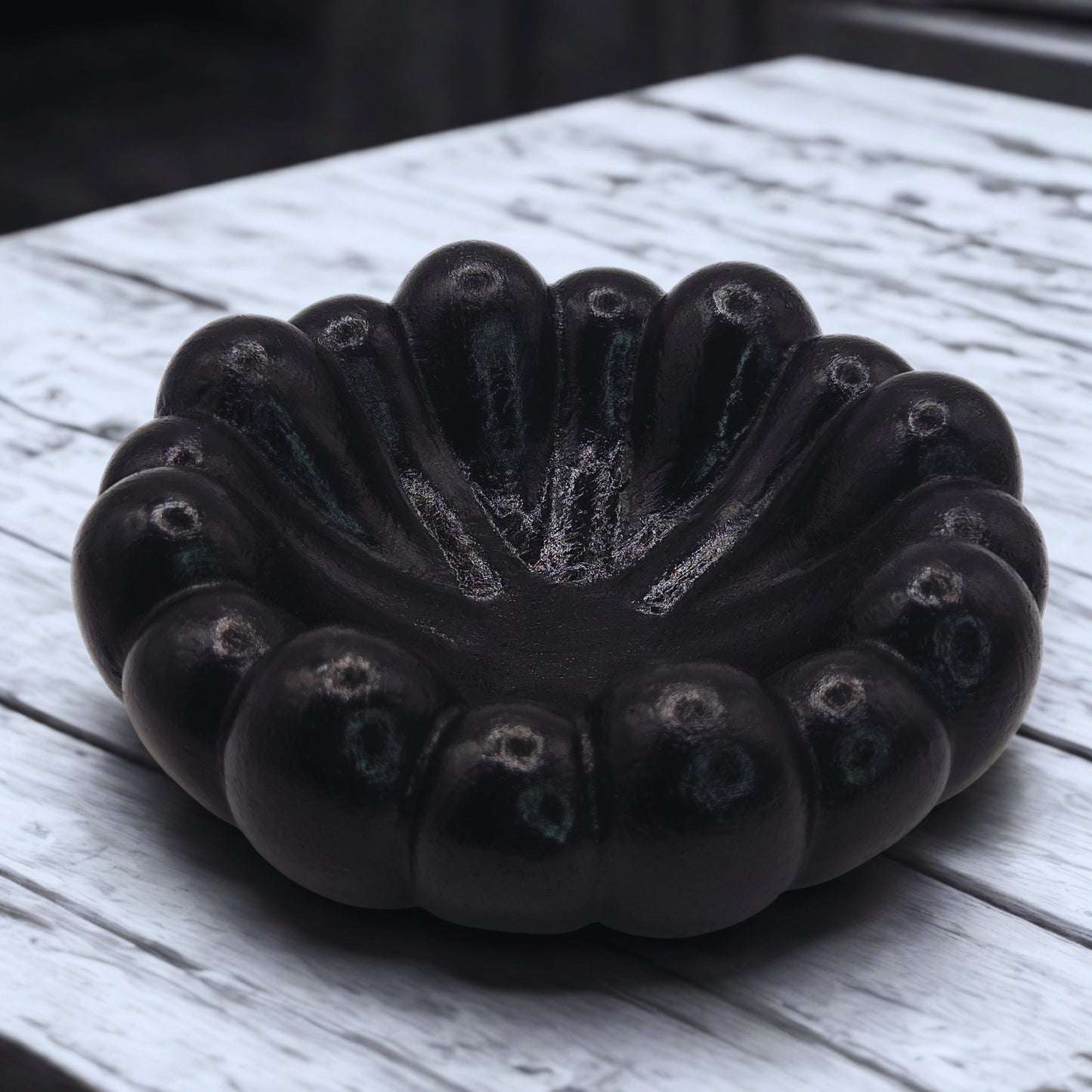 Black Cloud Jewellery Bowl on a light wooden surface
