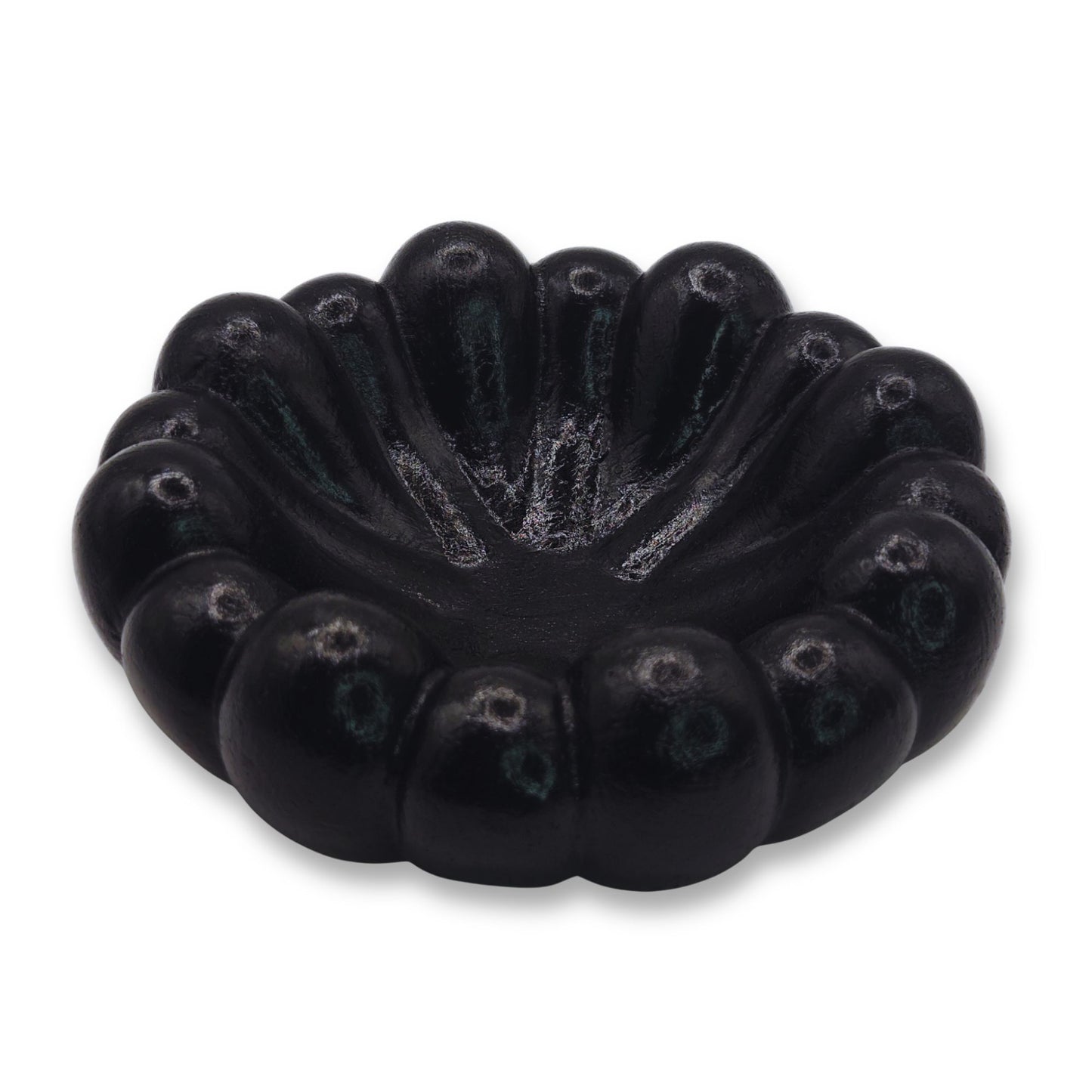 Black cloud ashtray on a white background