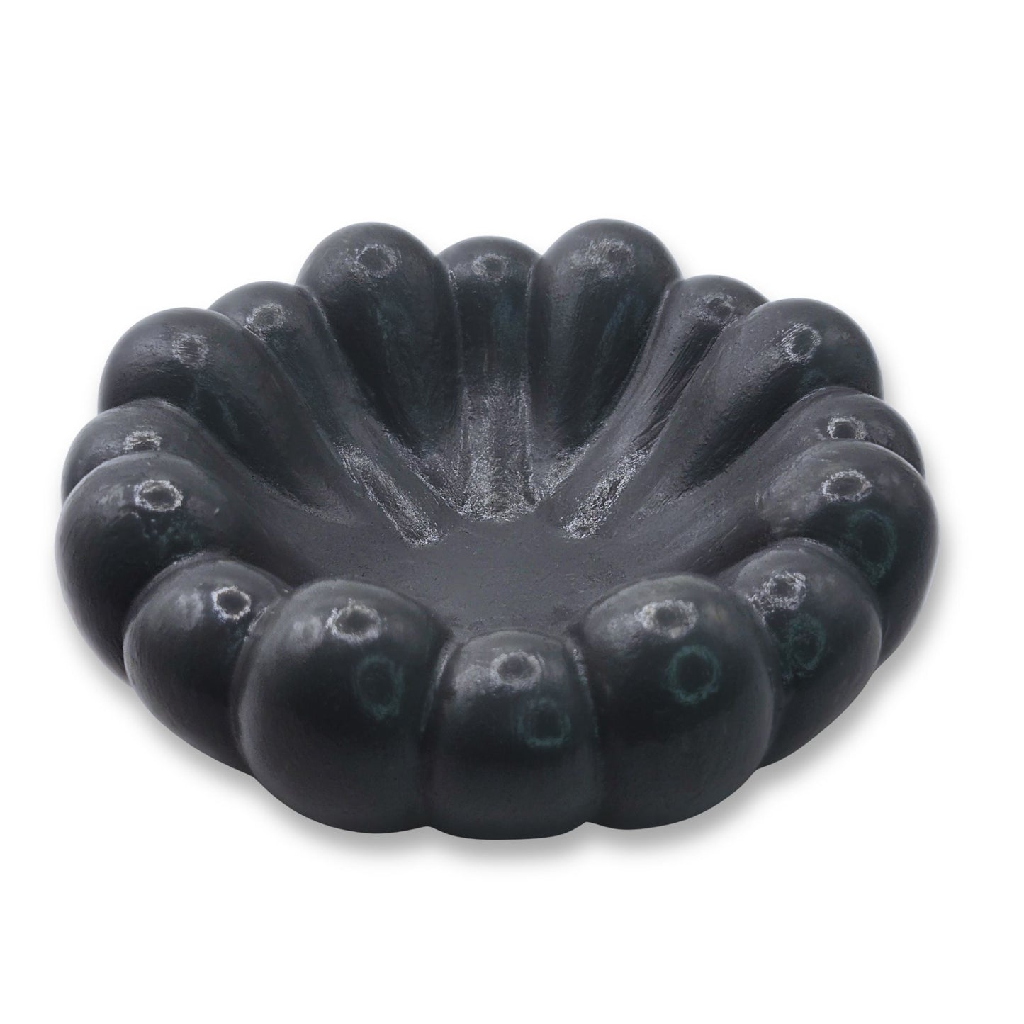 Black cloud ashtray on a white background