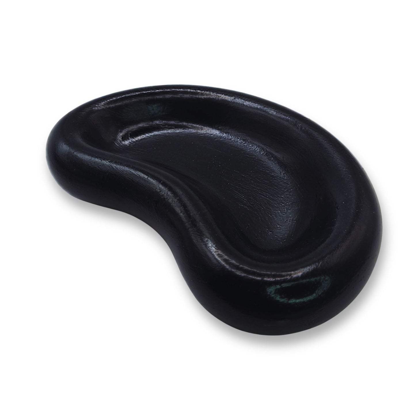 Black object on a white background