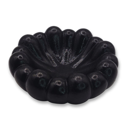 Black cloud ashtray on a white background