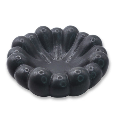 Black cloud ashtray on a white background